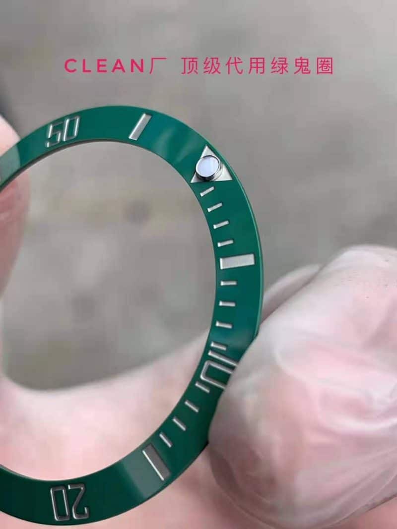 clean劳力士水鬼圈口配件 不掉色圈口图