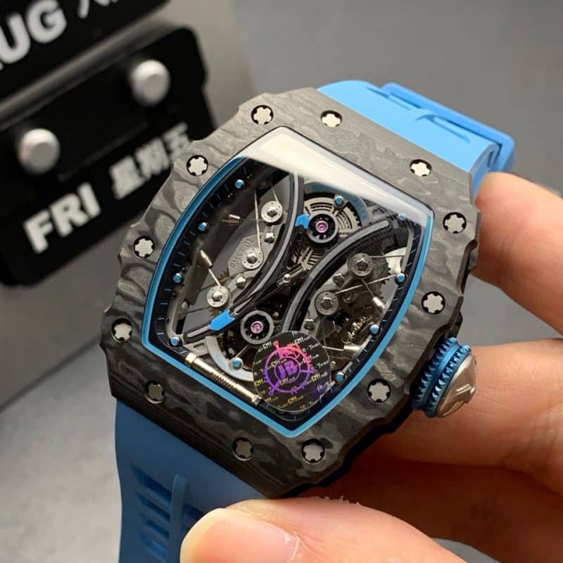 JB理查德米勒RM53-01陀飞轮碳钎维评测正面图