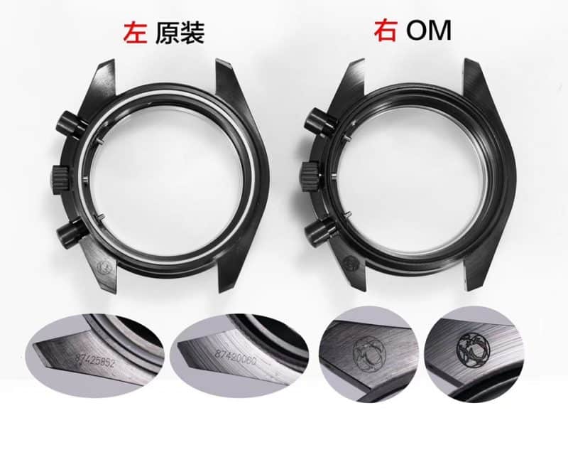 OM厂欧米茄超霸系列311.92.44.51.01.005月之暗面顶级复刻表真假评测表壳细节图