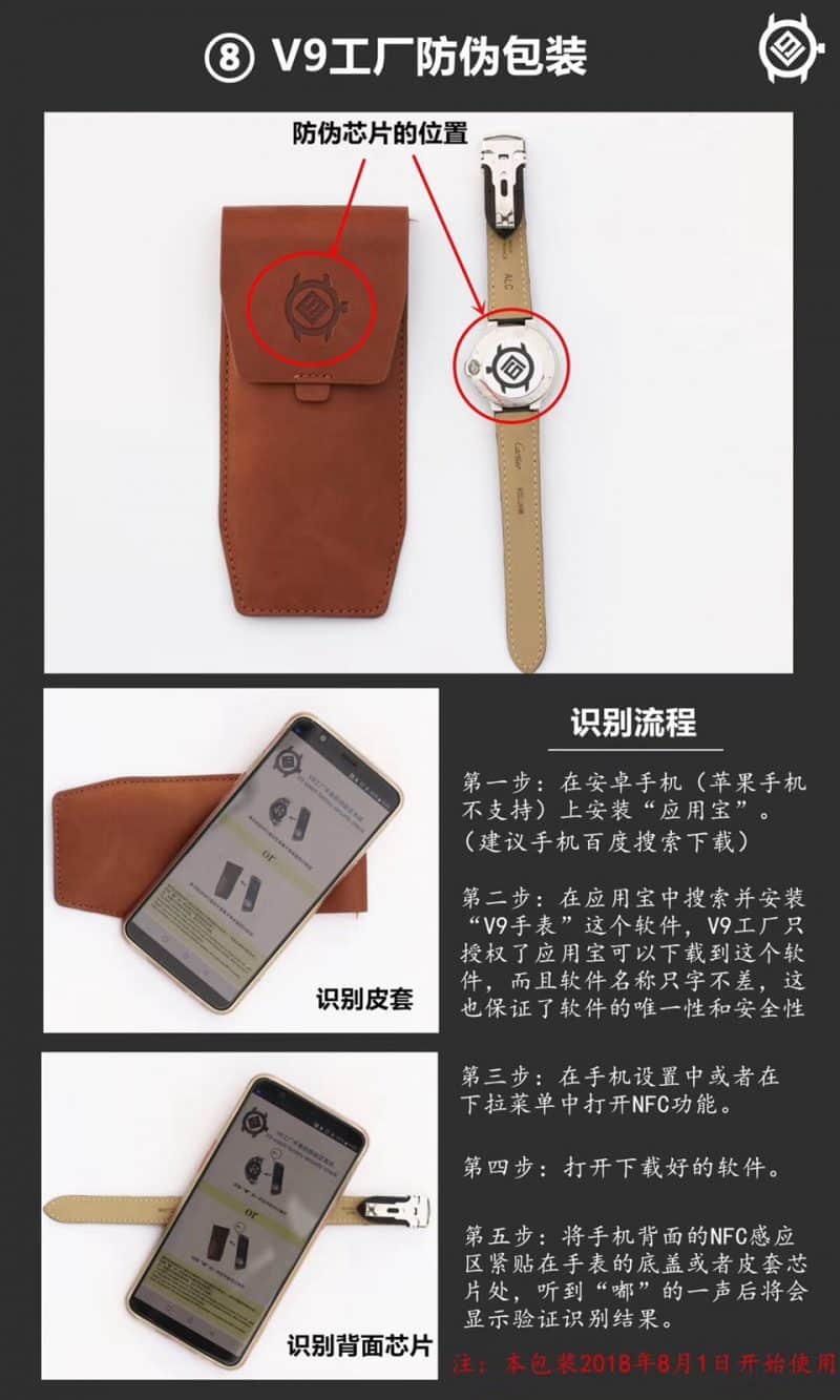 V9卡地亚蓝气球大号W69016Z4复刻表真假对比评测包装图
