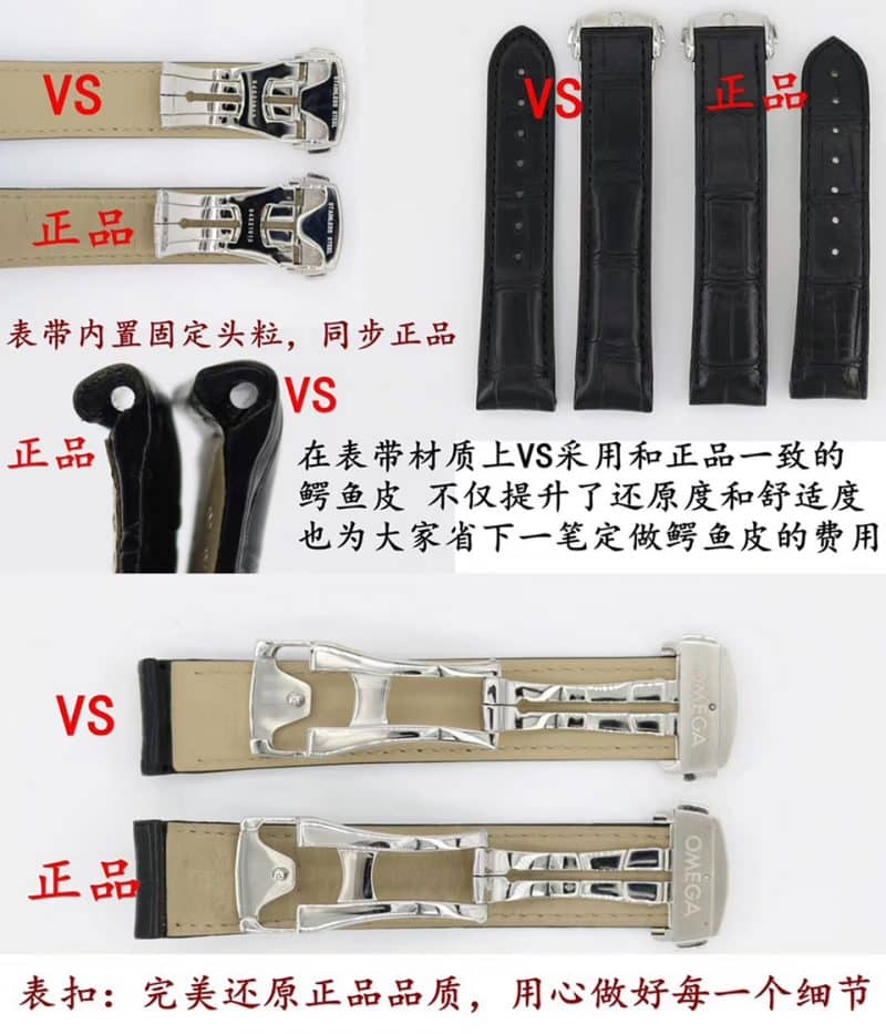 VS欧米茄碟飞系列431.33.41.21.03.001腕表(明亮之蓝)真假评测表带表扣图