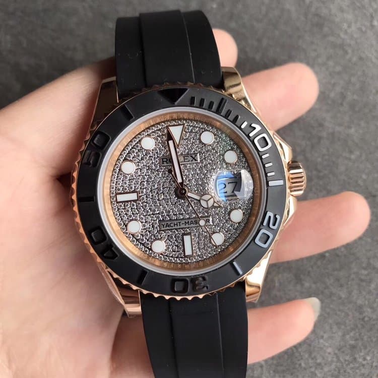 劳力士金游艇Rolex m116655-0005满天星正面图