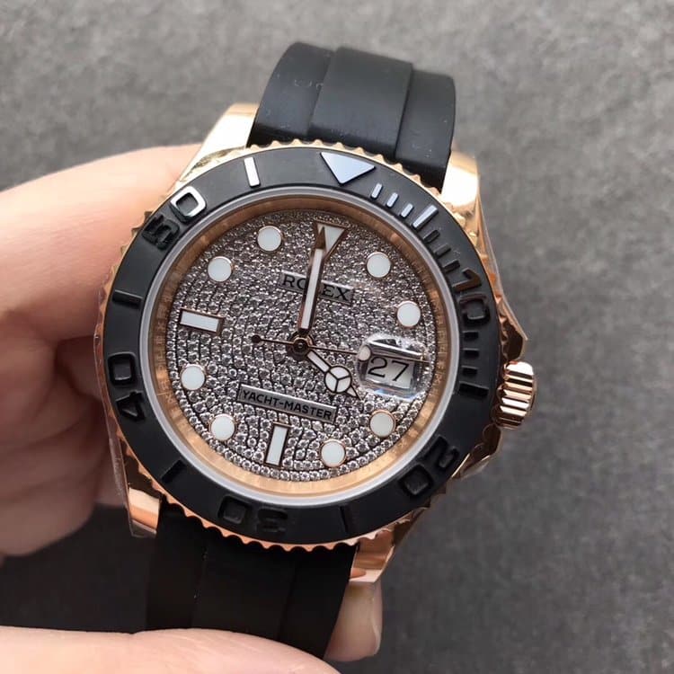 劳力士金游艇Rolex m116655-0005满天星正面图