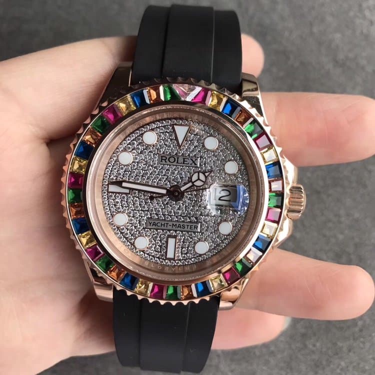 劳力士金游艇Rolex m116655-0005满天星正面图