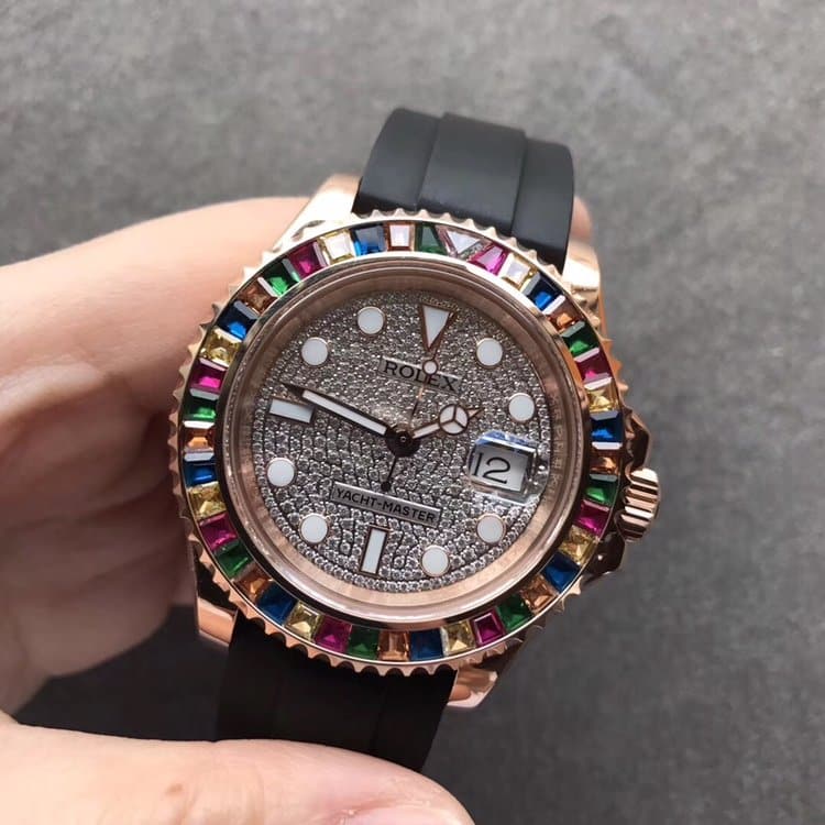 劳力士金游艇Rolex m116655-0005满天星正面图