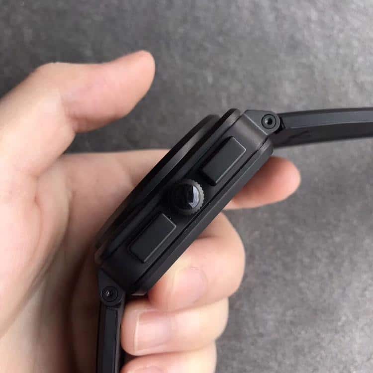 柏莱士INSTRUMENTS系列香槟色表盘尺寸42全黑色侧面图