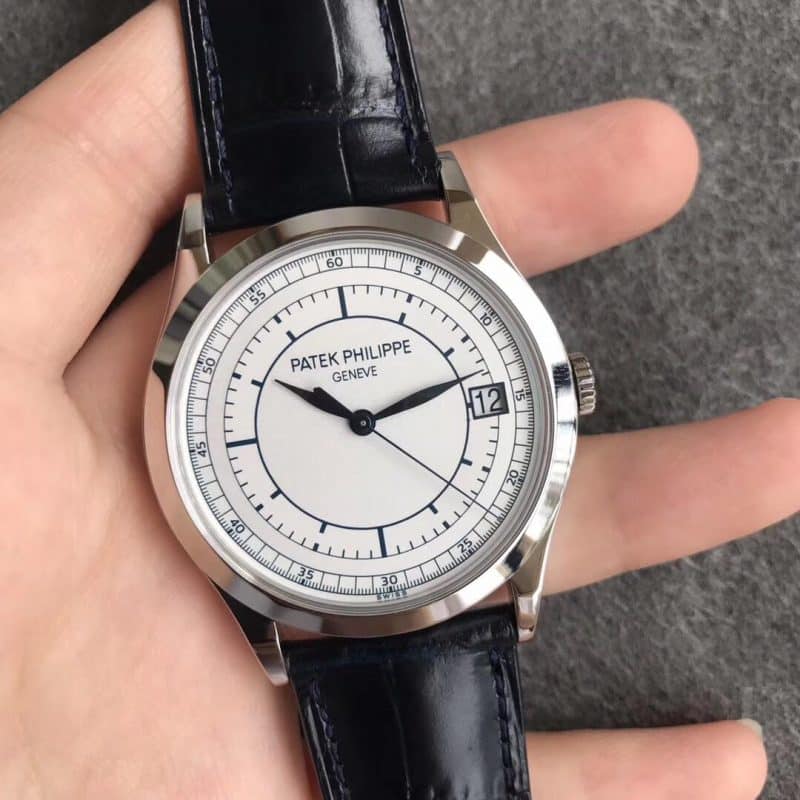 ZF厂百达翡丽古典表系列5296G-010白盘复刻表正面图