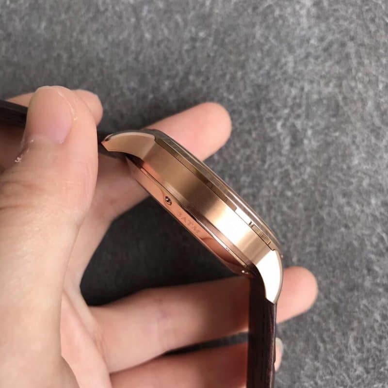 ETC格拉苏蒂原创议员卓越系列腕表限量版玫瑰金白盘侧面图