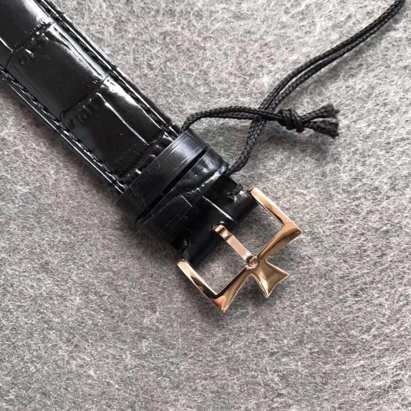 FK厂江诗丹顿85180传承经典系列一体机复刻表 玫瑰金黑盘表扣图