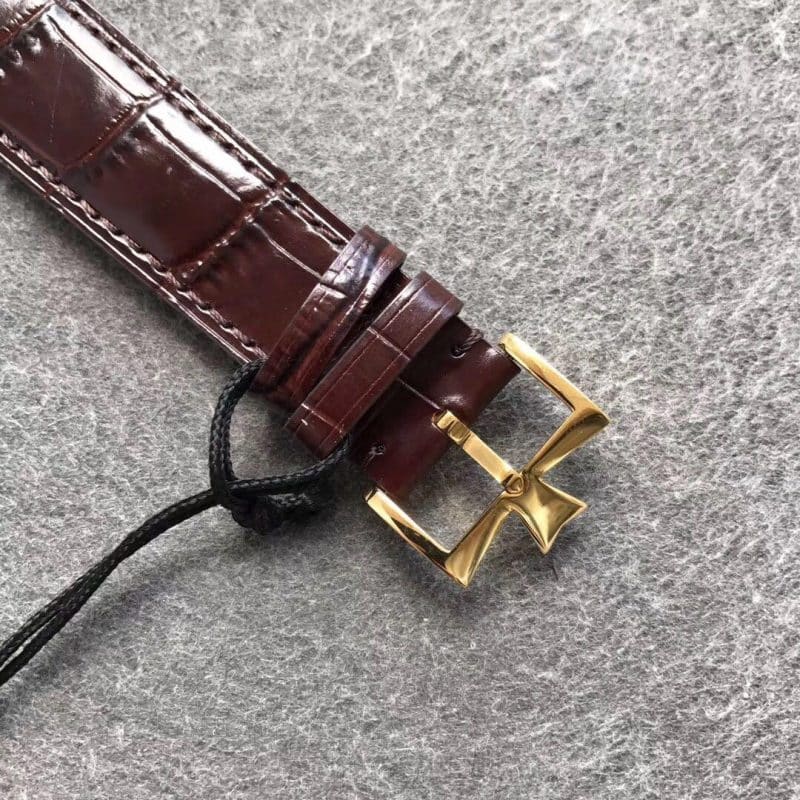 FK厂江诗丹顿85180传承经典系列一体机复刻表 黄金色白盘表扣图