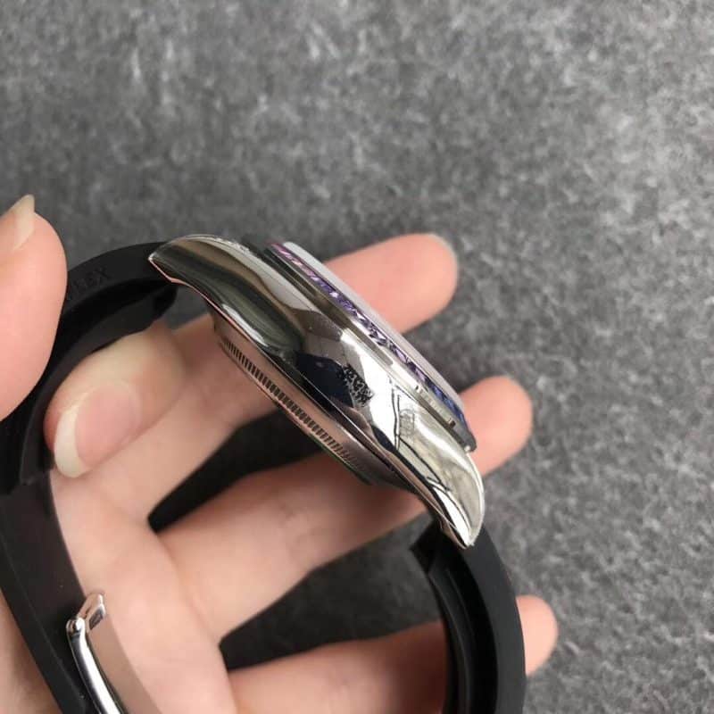 BL厂劳力士彩虹迪通拿116599RBOW手表侧面图