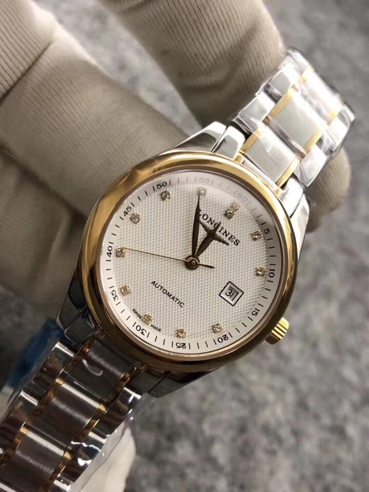 浪琴名匠瑞士ETA2671机芯间金钻刻度复刻女表正面图