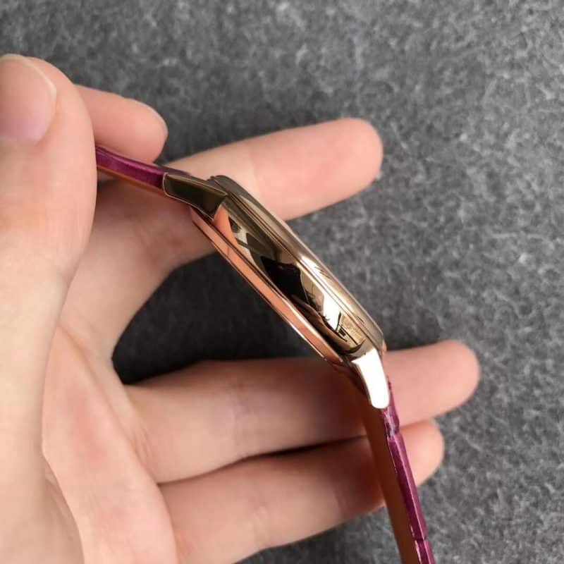 MKS厂江诗丹顿传承系列复刻表超薄女表玫瑰金侧面图