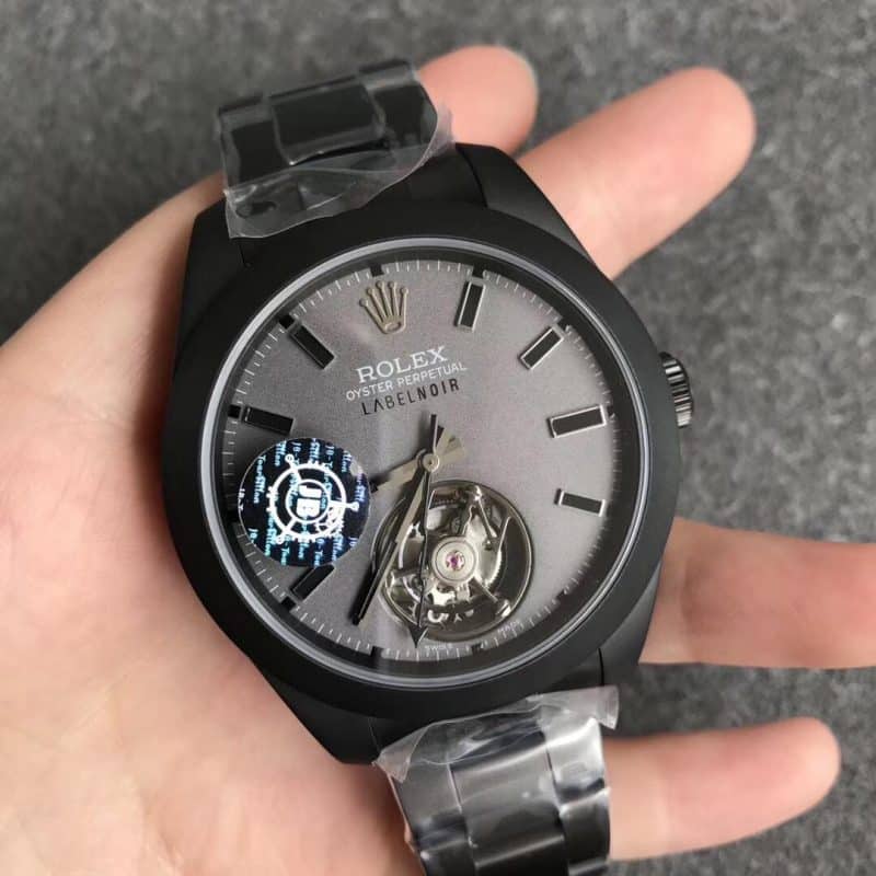JB厂劳力士Label Noir蚝式陀飞轮顶级复刻表正面图