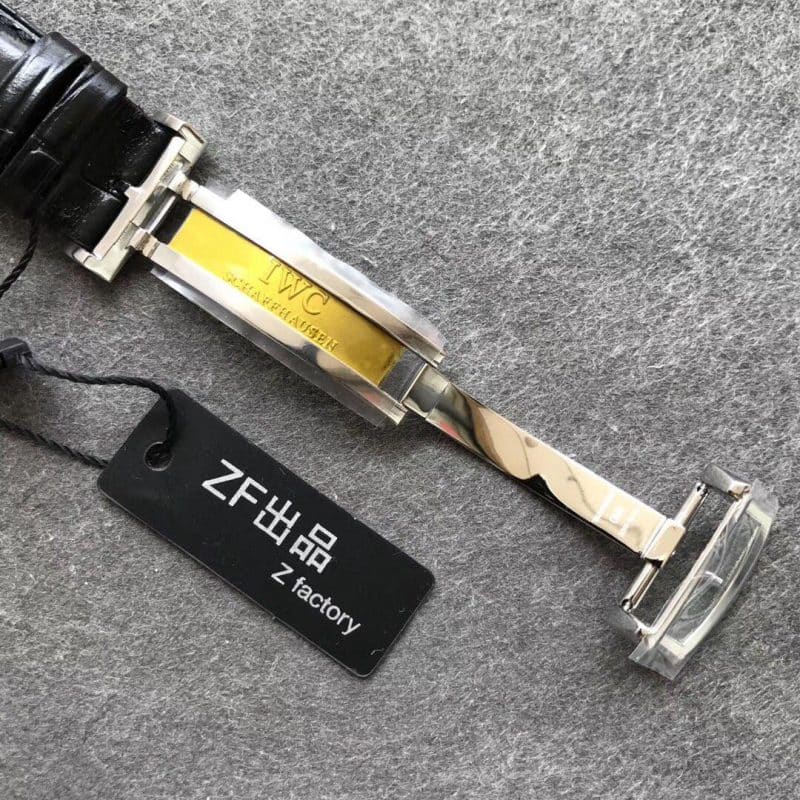 ZF厂万国达文西系列IW393402缎纹深蓝优雅大方复刻表表扣图