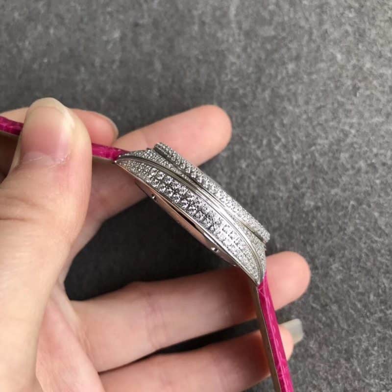 TF厂卡地亚钥匙系列满钻壳35直径复刻表侧面图