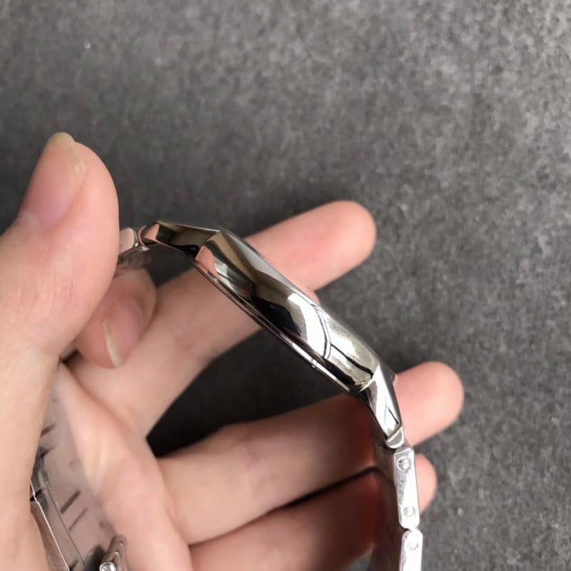 ZF厂卡地亚复刻表伦敦SOLO系列超薄钢带侧面图
