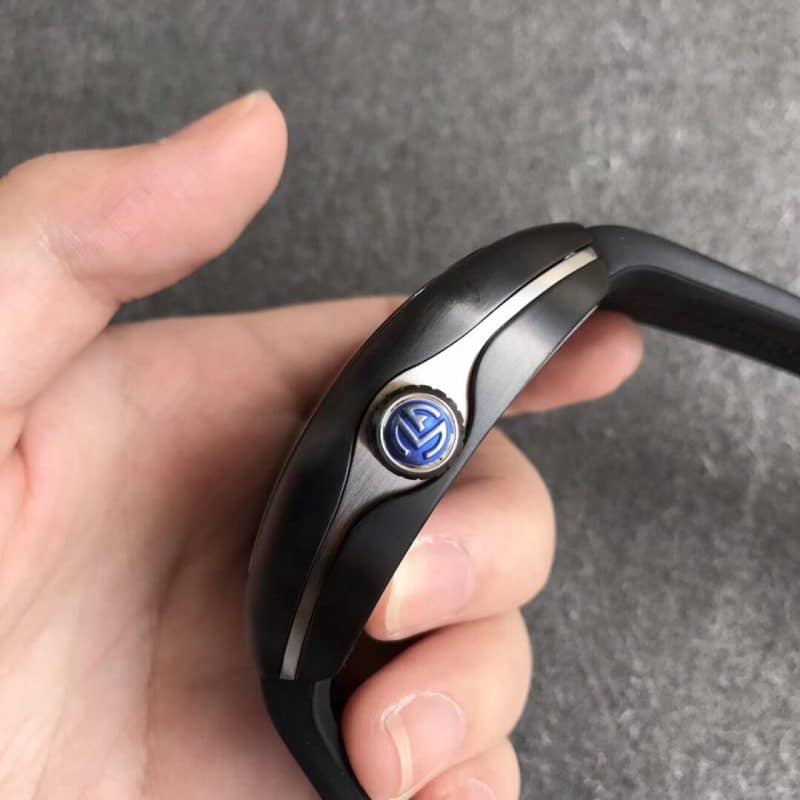 TF厂法兰克穆勒Vanguard V45系列黑色男款自动机械皮带手表侧面图