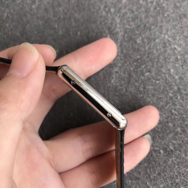 GP厂卡地亚复刻女表SOLO坦克系列钢带鳄鱼皮牛皮侧面图