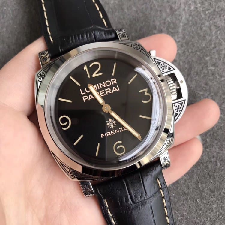v9厂沛纳海复刻表pam00972意大利Firenze佛罗伦萨雕花正面图