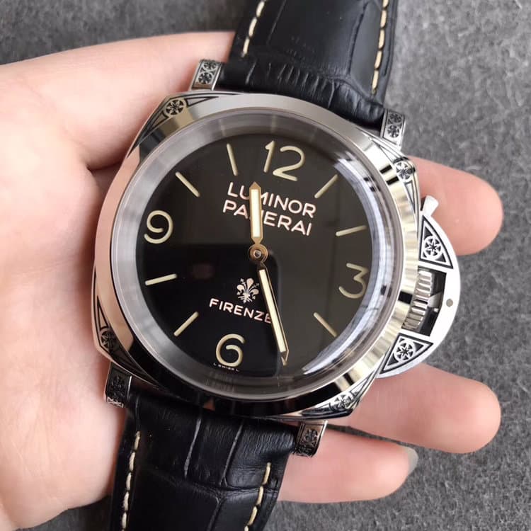 v9厂沛纳海复刻表pam00972意大利Firenze佛罗伦萨雕花正面图