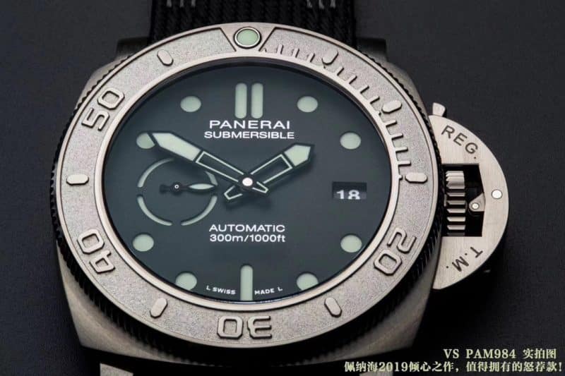 vs厂沛纳海复刻表pam00984树脂纤维表带细节图