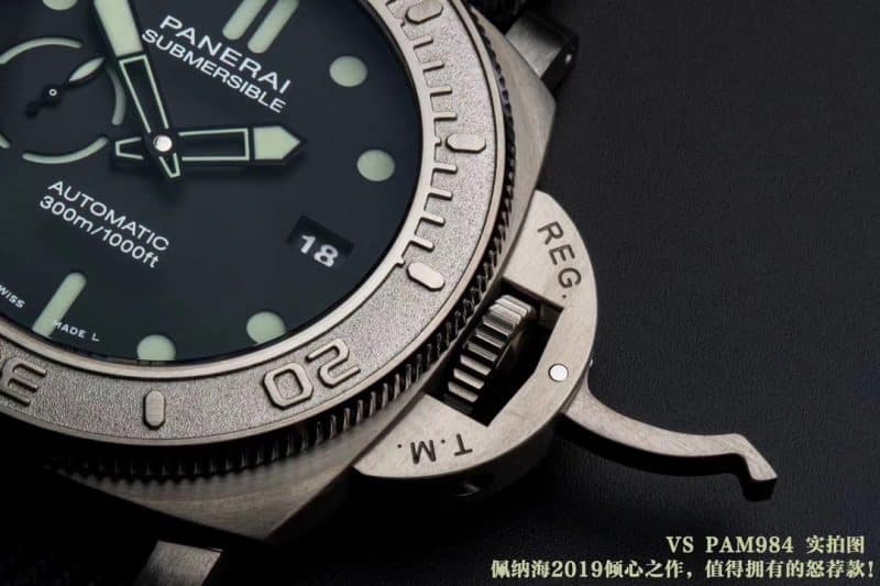 vs厂沛纳海复刻表pam00984树脂纤维表带细节图