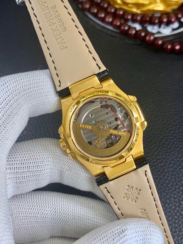 百达翡丽18K金表南非真钻机械复刻表真金不掉色女士腕表带证书机芯图