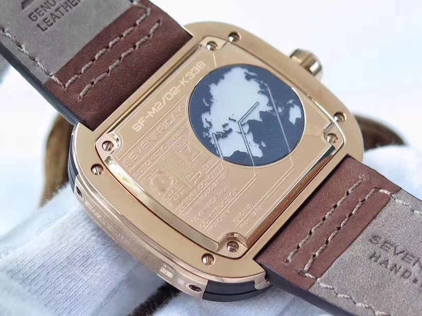Sevenfriday-M2/02撞击灵魂工业元素自动机械男表实拍后盖图