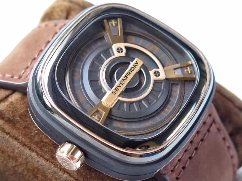 Sevenfriday-M2/02撞击灵魂工业元素自动机械男表实拍正面图