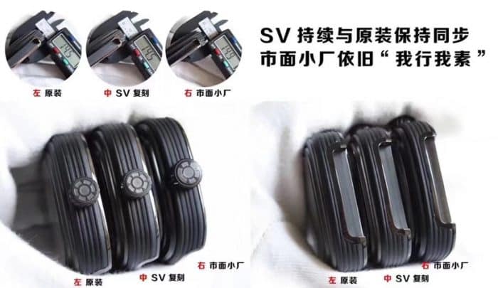 Sevenfriday-P系列 P3B/06 自动机械男表 真假对比厚度图