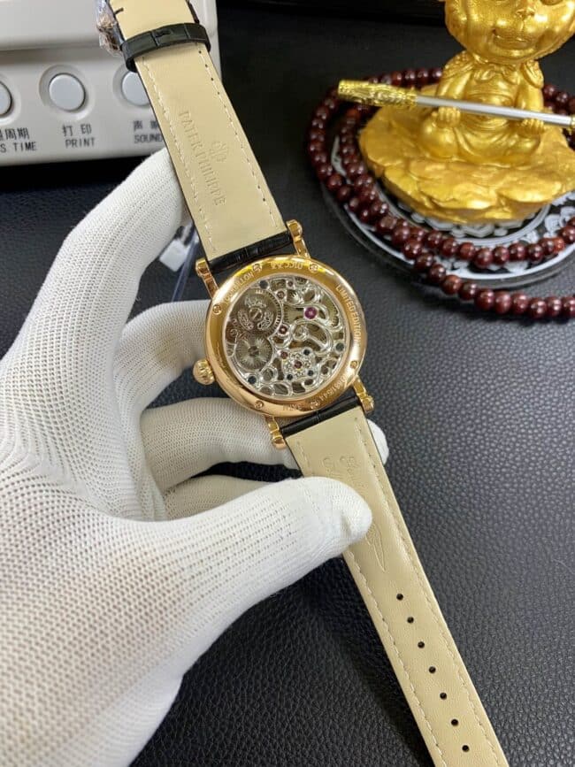 百达翡丽陀飞轮18K玫瑰金复刻表 南非真钻机芯图