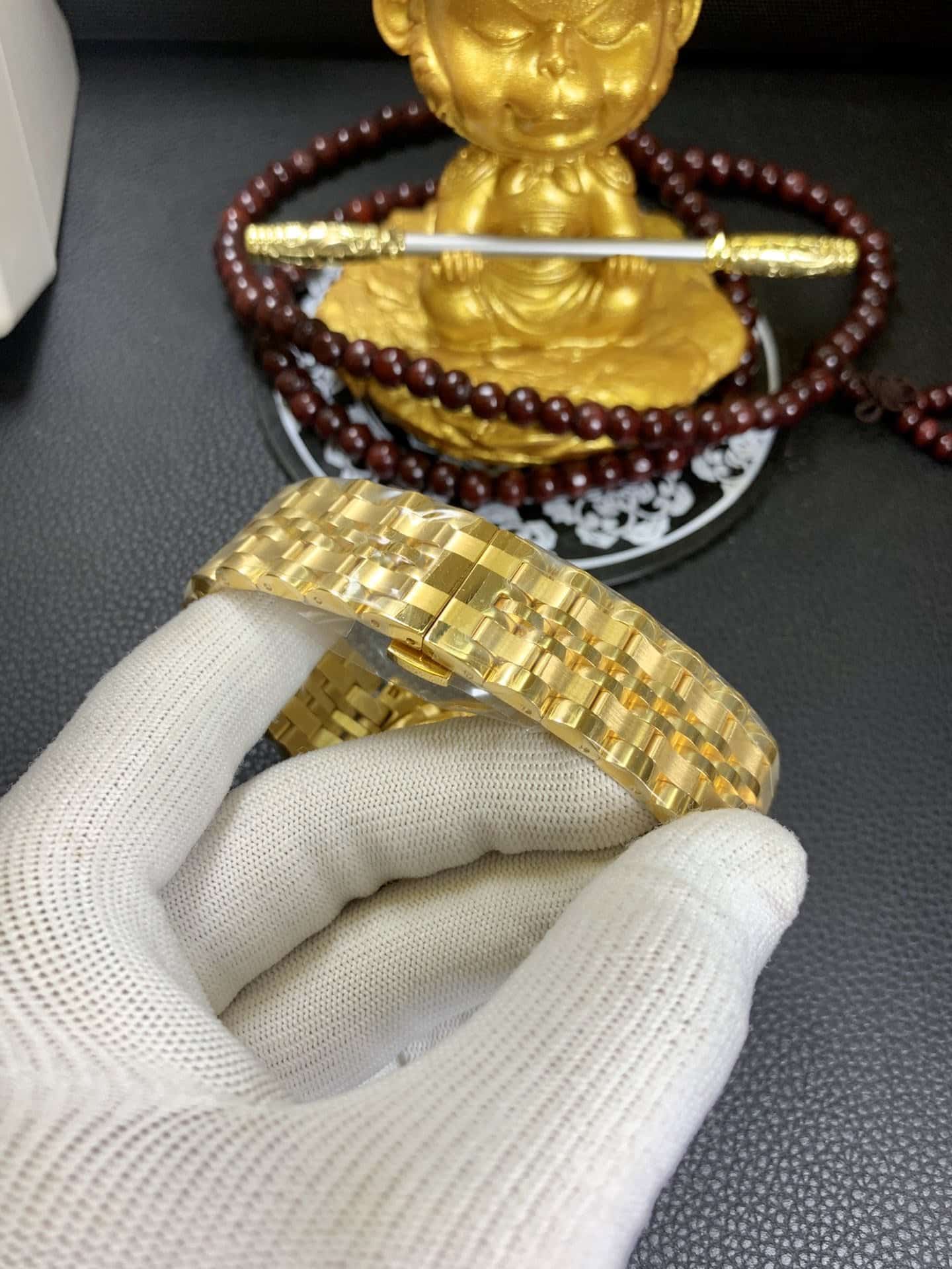 真金复刻18K黄金 江诗丹顿 实拍出货 支持国检证书 一卡一码表扣图