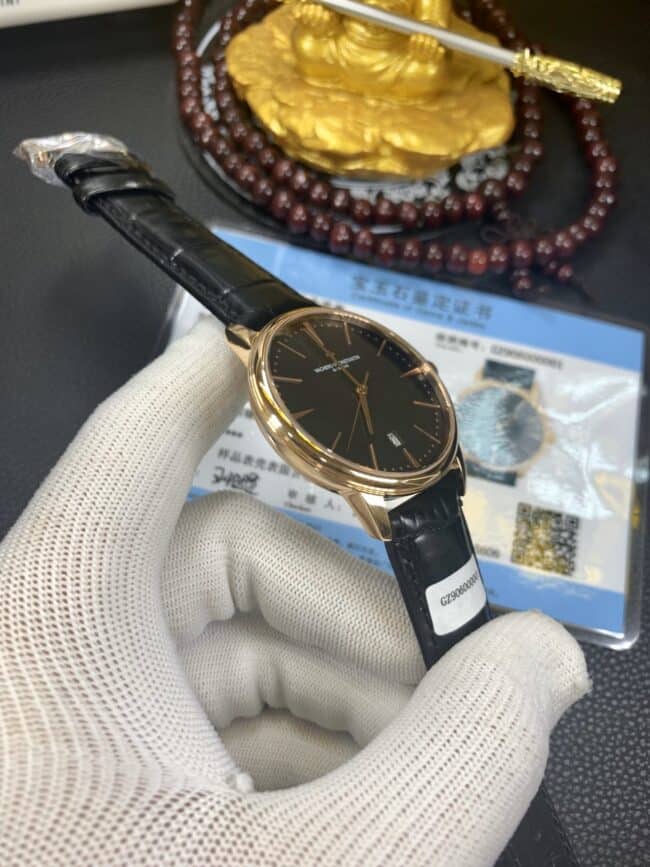 真金复刻江诗丹顿18k玫瑰金表传承系列85180/000R-9166腕表细节图