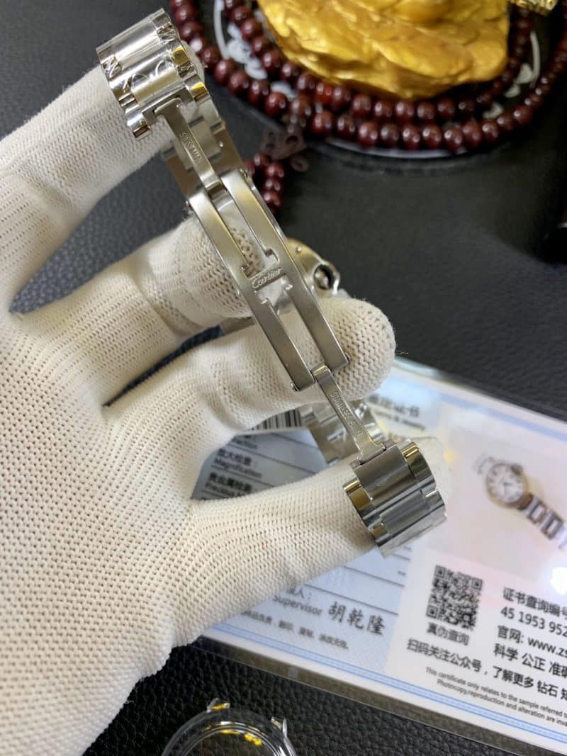 卡地亚蓝气球女表28mm 镶南非真钻表扣图