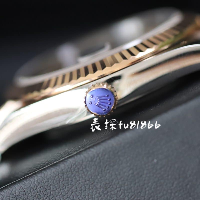 ar厂劳力士日志型41mm黄金玫瑰金对比评测侧面图