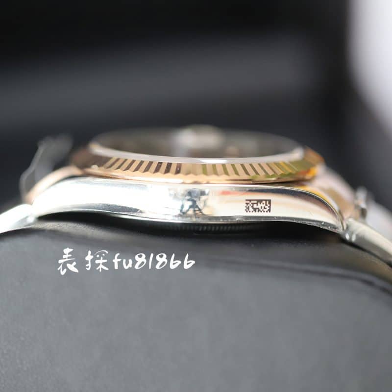 ar厂劳力士日志型41mm黄金玫瑰金对比评测侧面图
