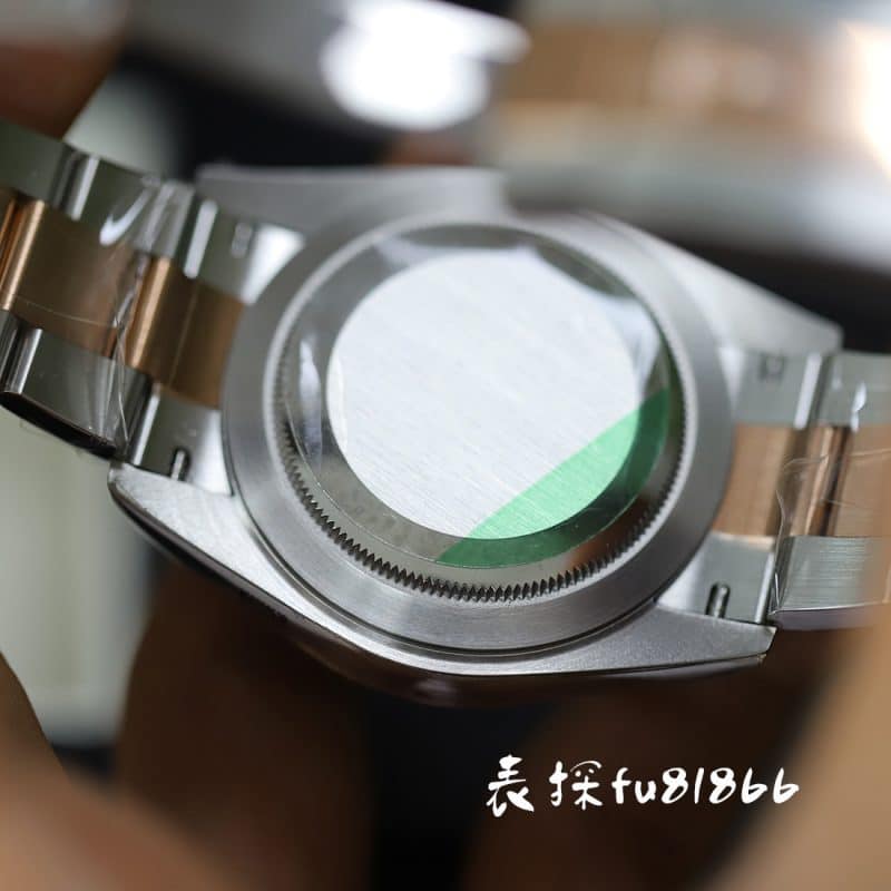 ar厂劳力士日志型41mm黄金玫瑰金对比评测后盖图
