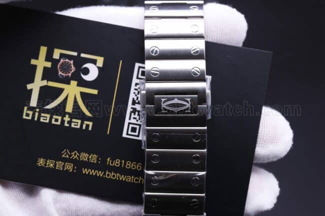 卡地亚山度士复刻表gf厂评测表扣图