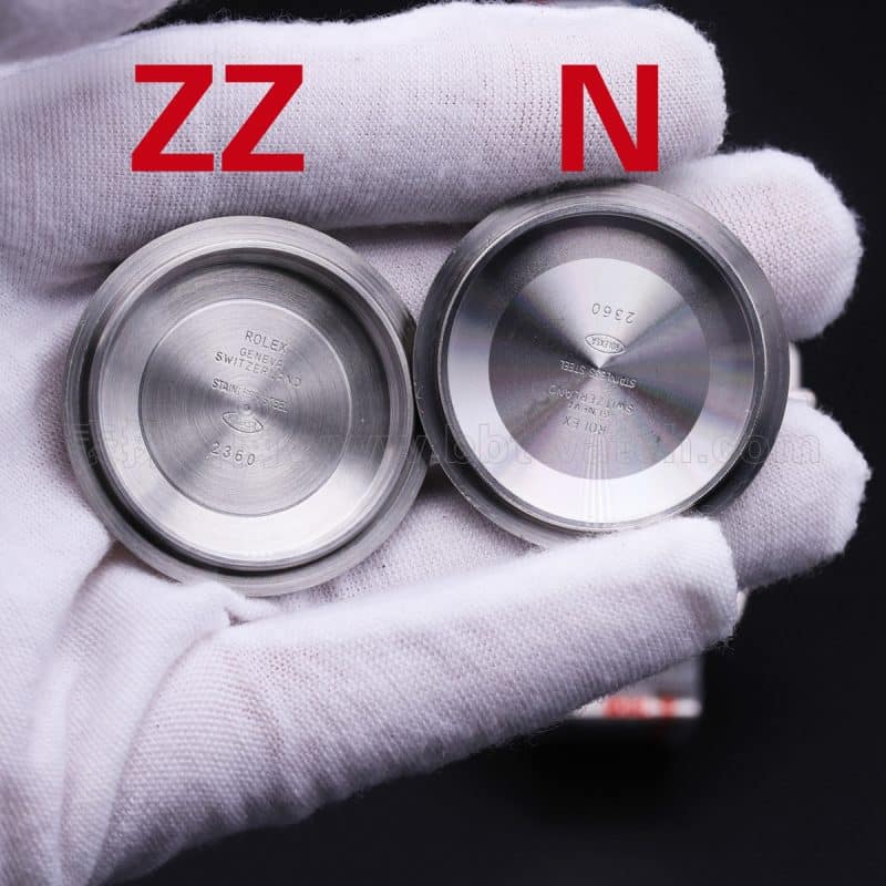 劳力士黑水鬼潜航者型复刻表zz厂喊话n厂v10s 对比评测底盖图