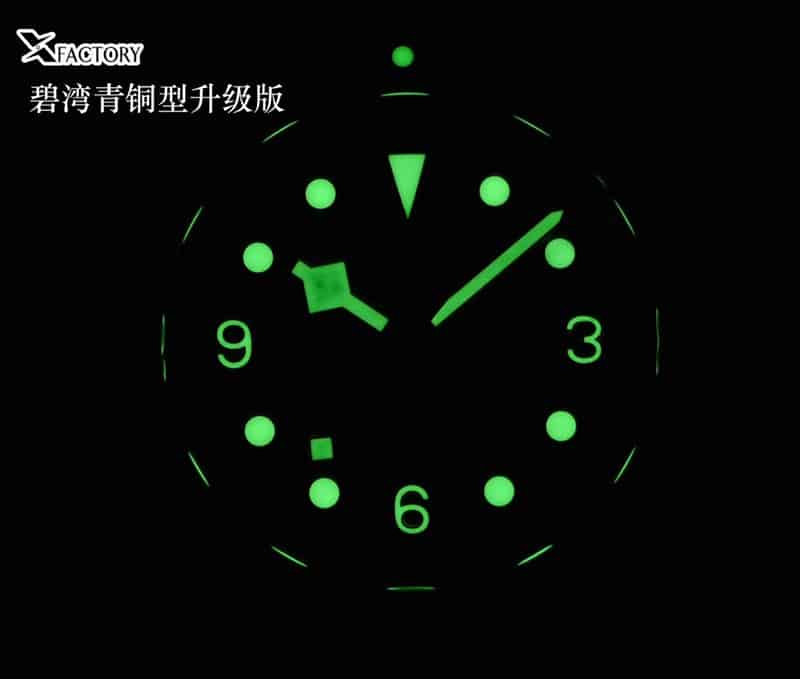 复刻手表xf帝舵青铜碧湾系列对比正品评测表盘夜光图