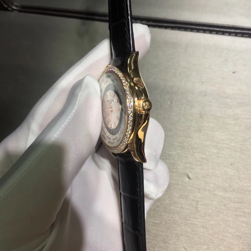 百达翡丽复杂功能计时系列 18K真金真钻 瑞士机械机芯 39.5mm侧面图