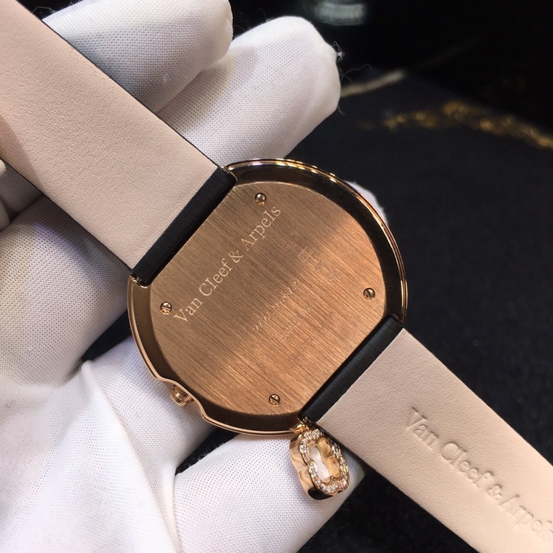 梵克雅宝女表 37mm 石英机芯 真金真钻后盖图