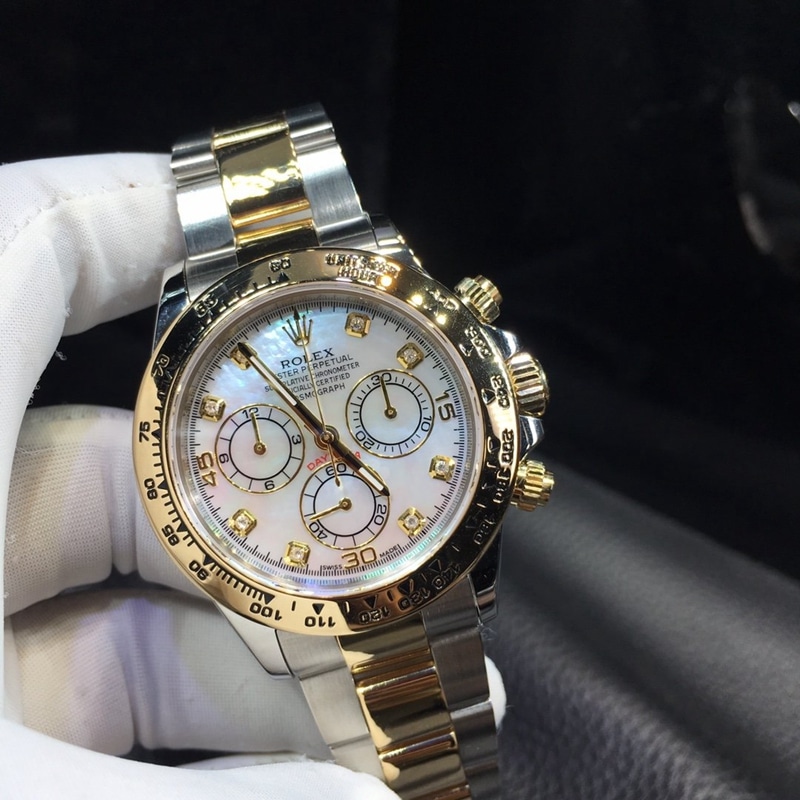 劳力士rolex迪通拿18K黄金机械男士腕表正面图