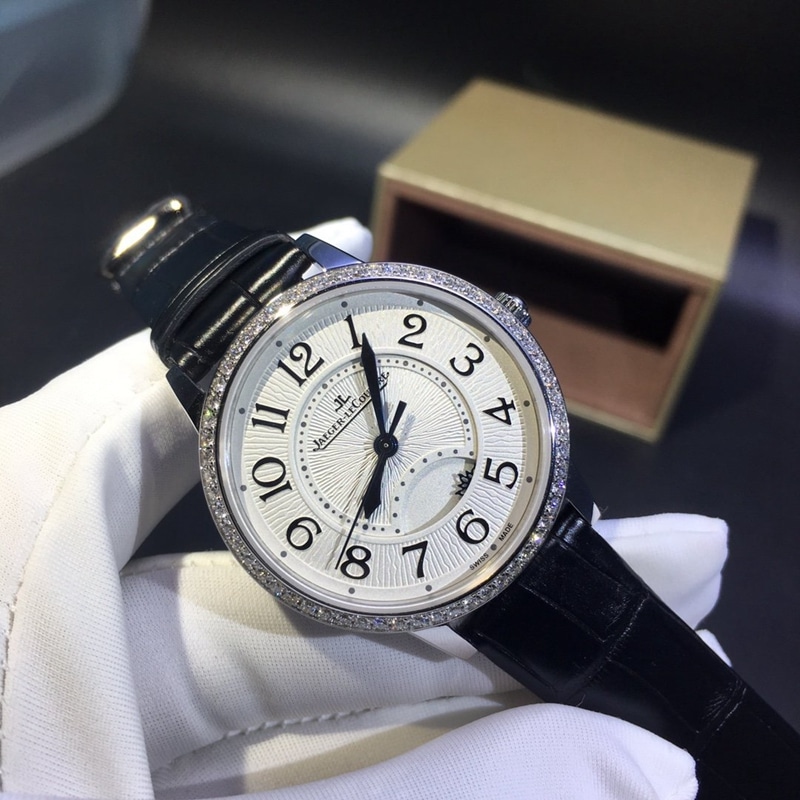 积家约会女表精钢镶南非钻 34mm 机械正面图