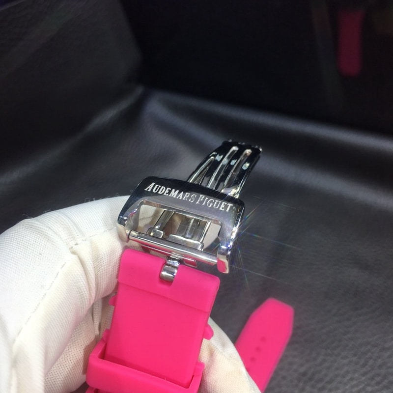 顶级复刻原单爱彼皇家橡树女表 真金真钻表扣图