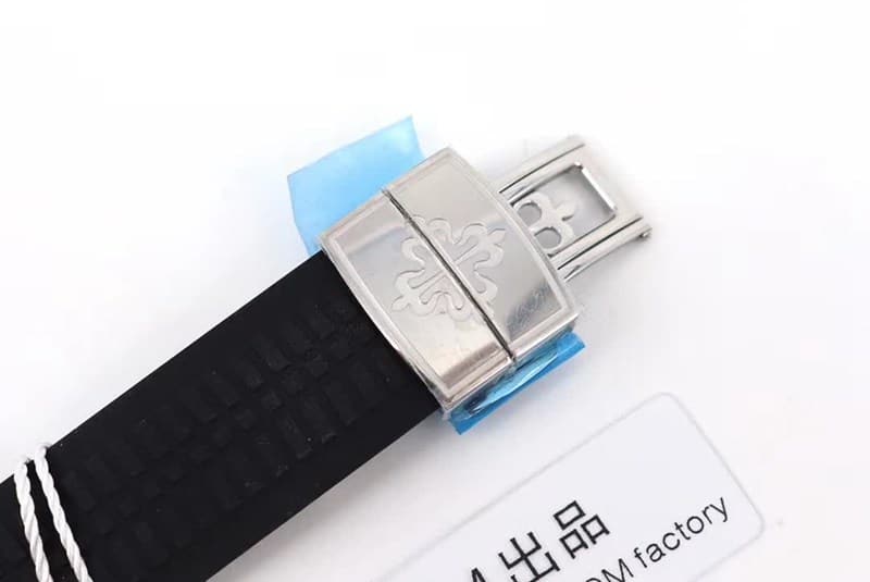OM厂顶级精仿百达翡丽手雷计时腕表全新5968A-001一体机芯手表 黑色橡胶表带表扣图