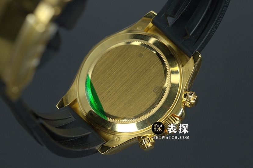 N迪通拿劳力士1:1复刻手表夜光黑盘橡胶款m116518ln-0043钢背面实拍图