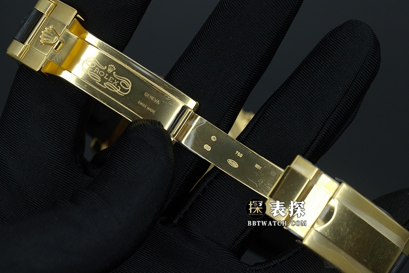 N迪通拿劳力士1:1复刻手表夜光黑盘橡胶款m116518ln-0043表扣实拍图