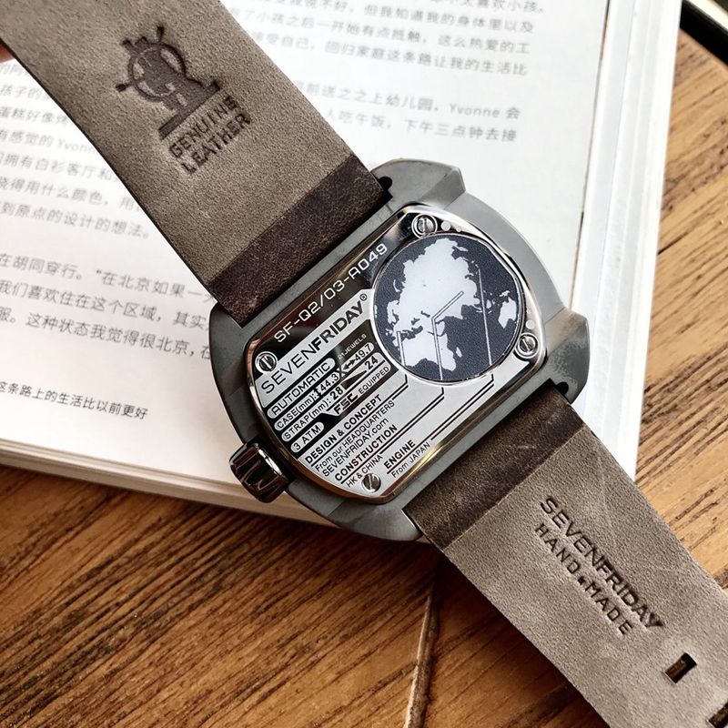 七个星期五复刻手表Sevenfriday自动机械男表后盖图